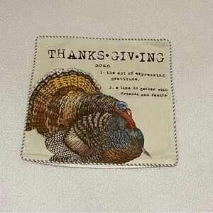 Pottery Barn thanksgiving turkey pillow cover 18” x 18” very good condition